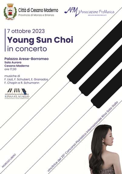 7 ottobre 2023 - Cesano Maderno - Concerto della vincitrice del 26° Concorso Pianistico Internazionale Rina Sala-Gallo