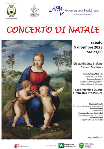 9 dicembre 2023 - Cesano Maderno - Orchestra Sinfonica ProMusica e Coro - Concerto di Natale