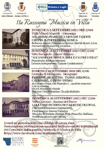 19 settembre 2021 - Monguzzo - Musica in Villa - La Sonrisa