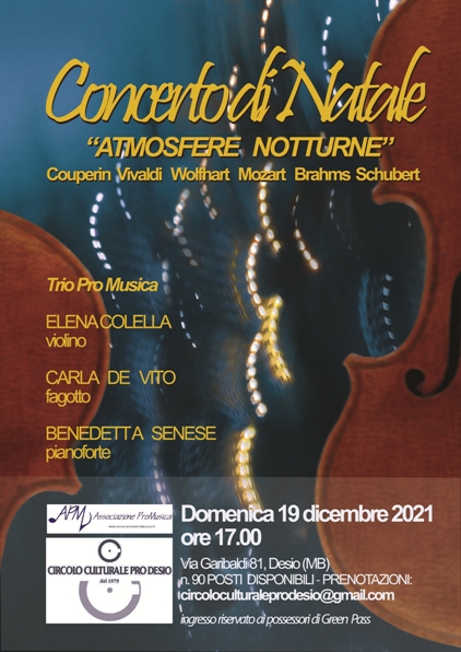 19 dicembre 2021 - Desio - Trio ProMusica - Concerto di Natale