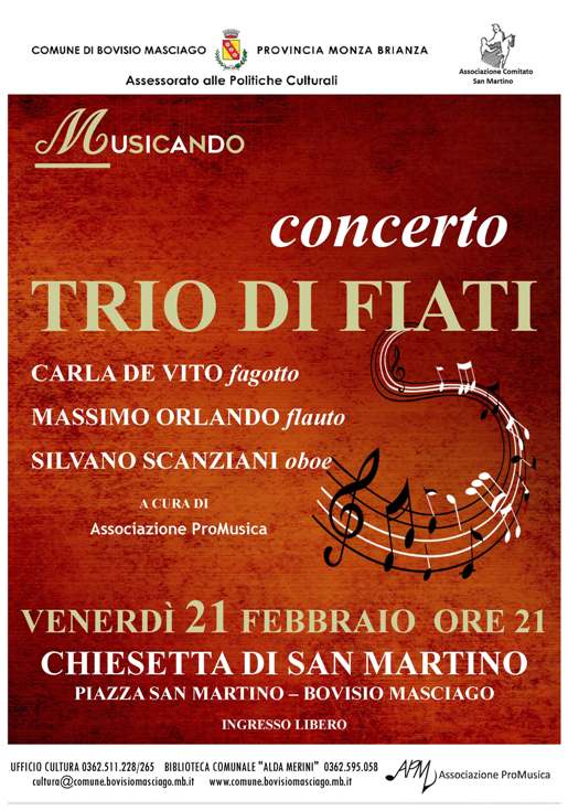 21 febbraio 2020 - Bovisio Masciago - Trio ProMusica