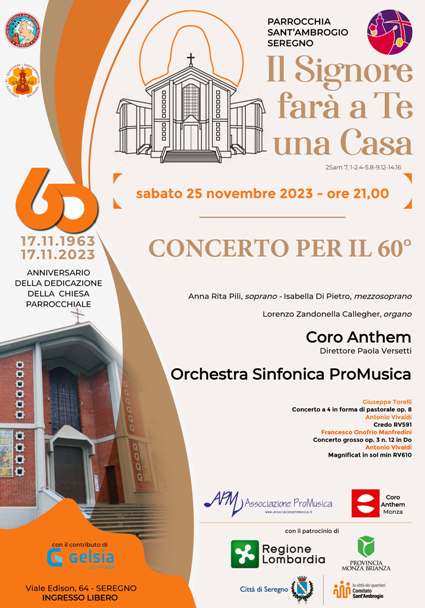25 novembre 2023 - Seregno - Orchestra Sinfonica ProMusica e Coro