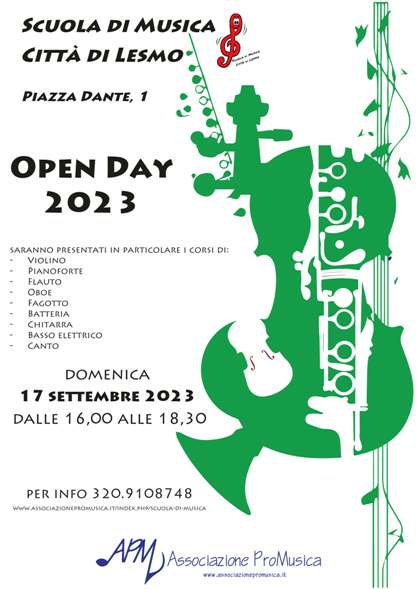 17 settembre 2023 - Lesmo - Open Day Scuola di Musica Città di Lesmo